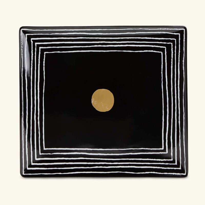 bernardaud aboro serving platter sqaure black 26cm