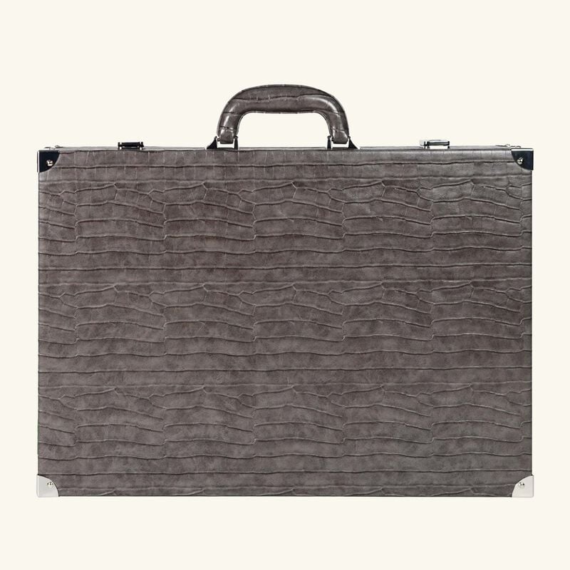Anthracite Alligator Backgammon Set Large vido anthracite alligator backgammon set large