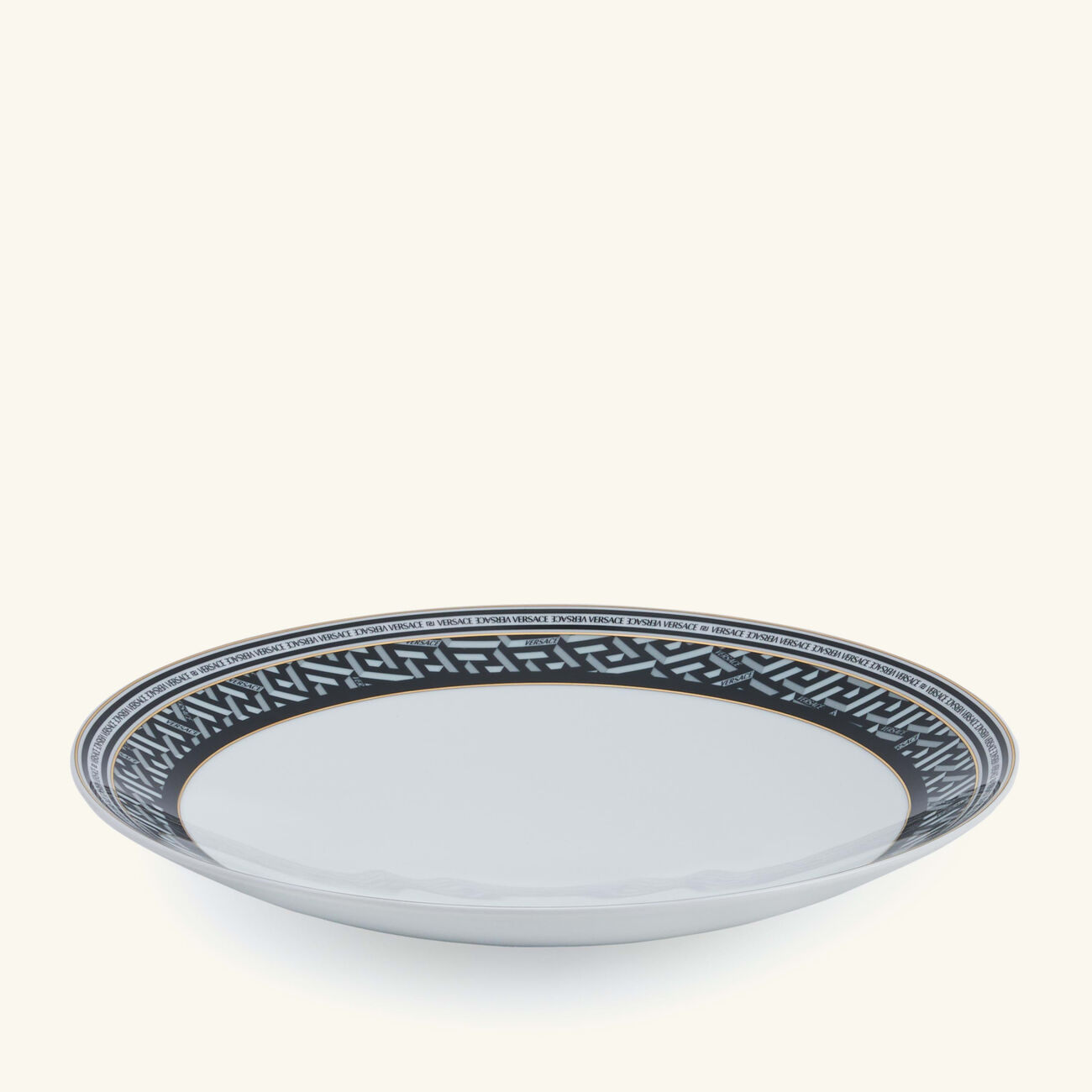 فيرساتشي طبق الضيافة لا جريكا سيغنتشر دائري أبيض 28 سم