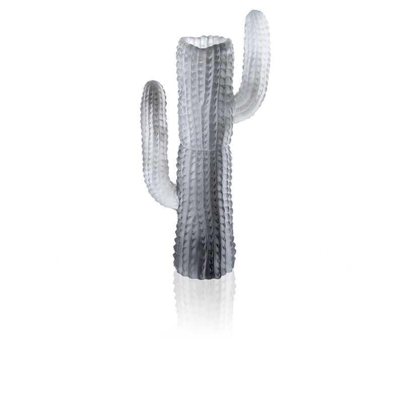 daum jardin de cactus vase large grey
