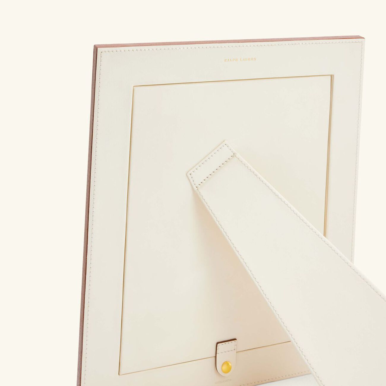 ralph lauren home brennan leather frame white 20x25 cm