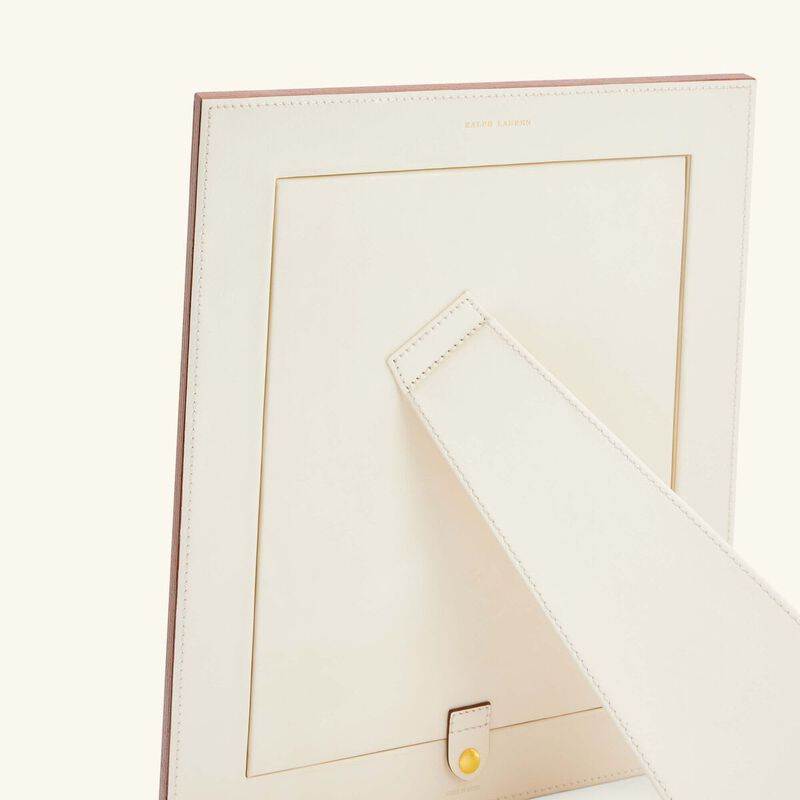 ralph lauren home brennan leather frame white 20x25 cm
