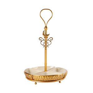 Peacock Extravaganza Gold Olive Stand, medium