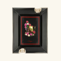 st dupont memento mori cigar ashtray rectangular black small