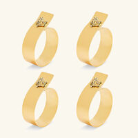 Medusa Napkin Ring Gold Set Of 4 versace medusa napkin ring gold set of 4