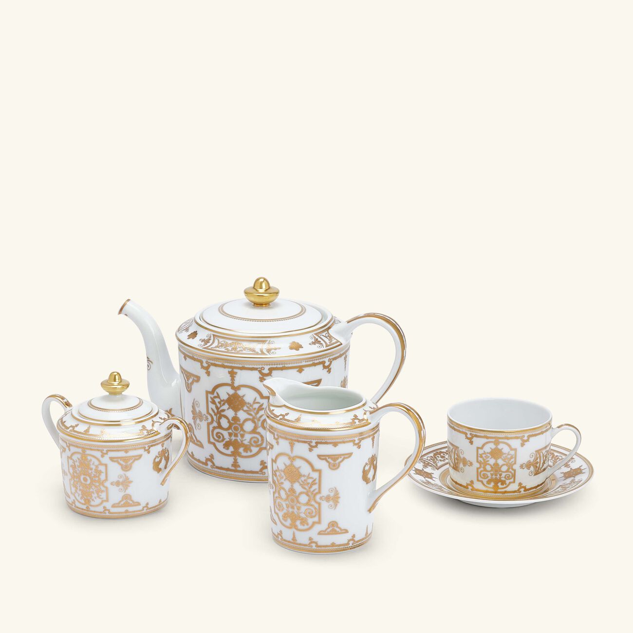bernardaud aux rois or tea gift case gold