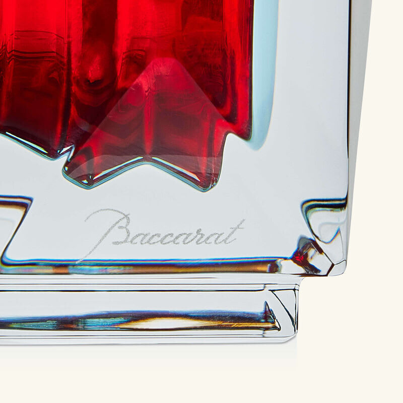 باكارا مزهرية لوكسور مستطيلة صغيرة حمراء