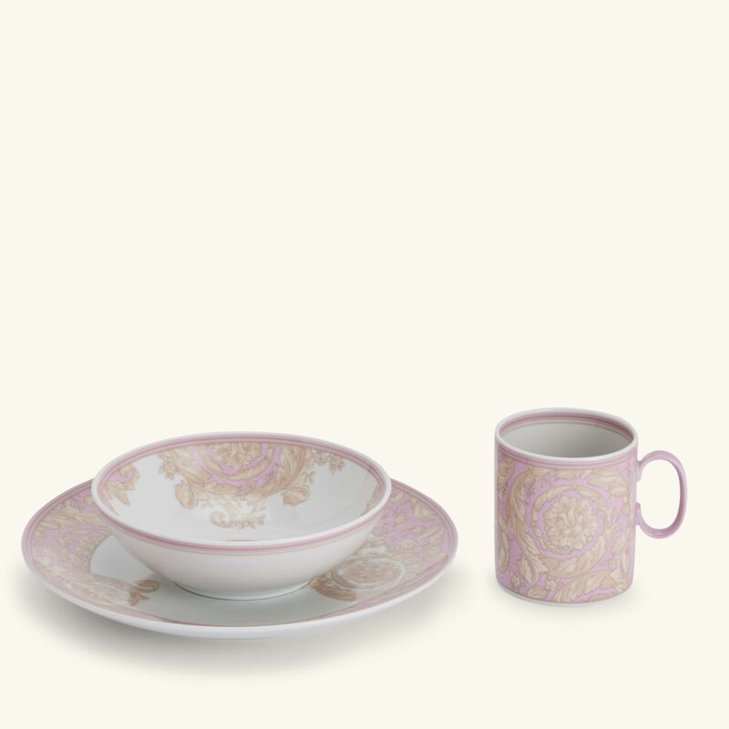 versace barocco rose children dinnerware gift set