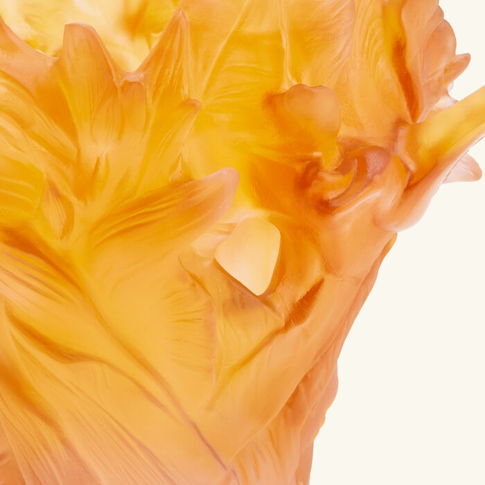 daum tressage paradis vase medium orange