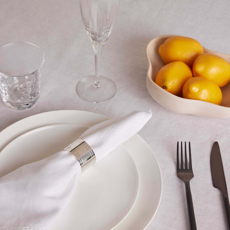 كريستوفل حلقة المناديل نتالي باللون الفضي