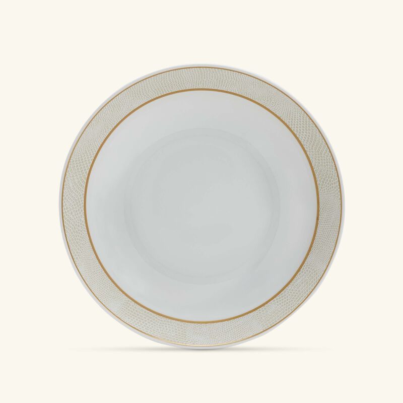Sauvage Blanc Soup Plate Round Gold 19cm bernardaud sauvage blanc soup plate round gold 19cm