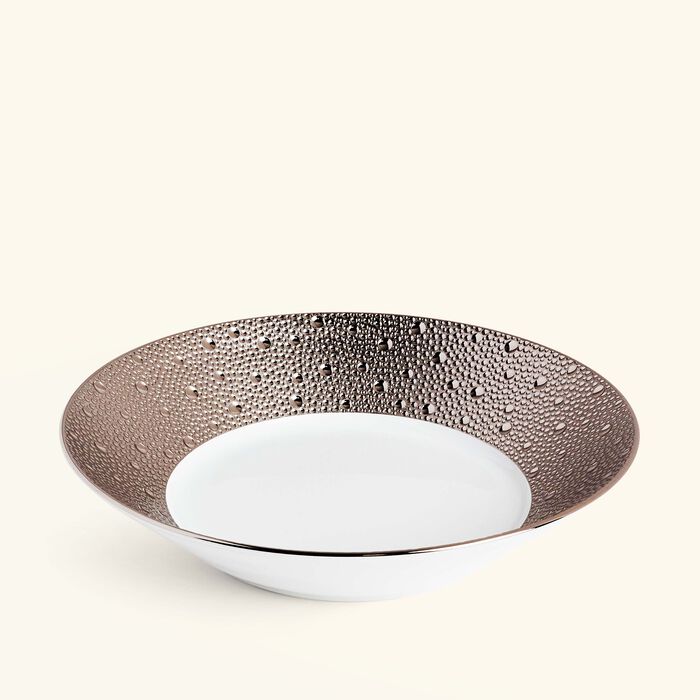 bernardaud ecume serving bowl silver 25cm