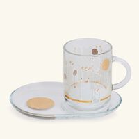 Hayat Mug and Saucer Gold Set of 4 dimlaj hayat mug and saucer gold set of 4