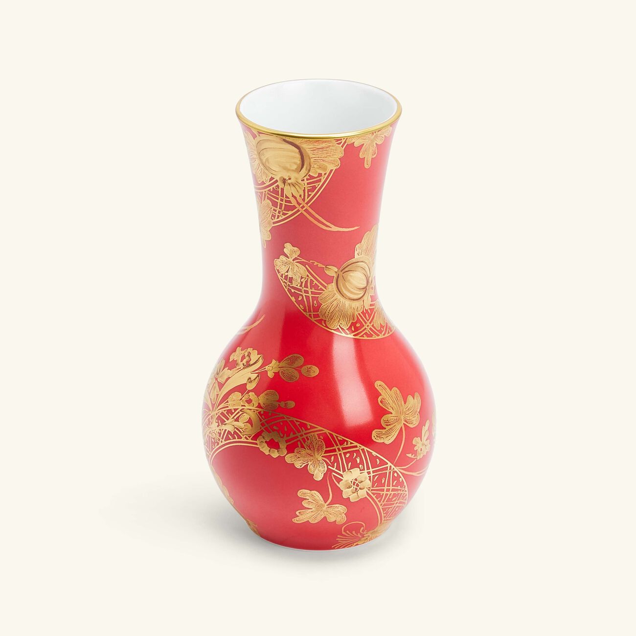 Oriente Italiano Tulip Vase Small Red ginori 1735 oriente italiano tulip vase small red