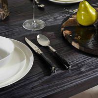 forge de laguiole black handle table knife black set of 6
