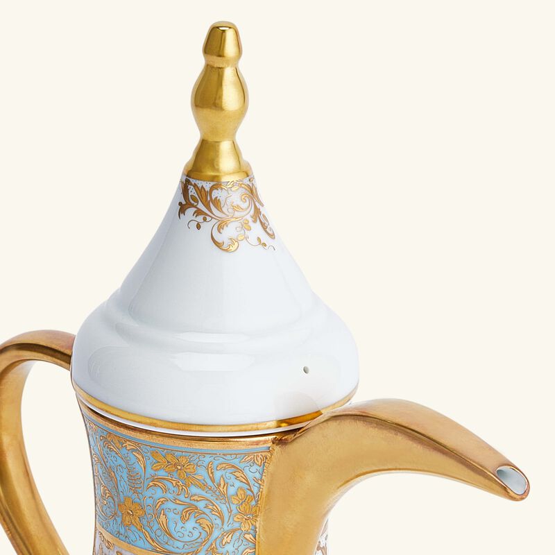 bernardaud eden turquoise coffee pot gold