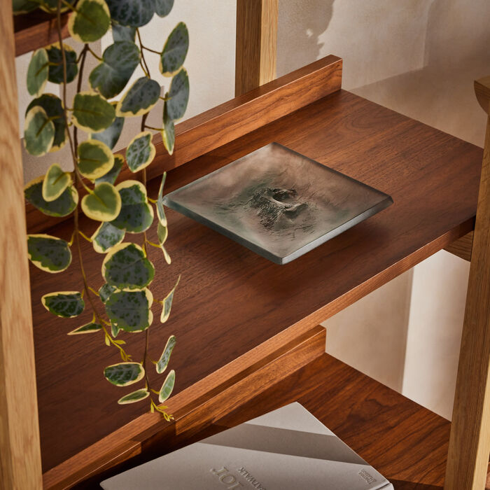 daum cavalcade trinket tray square small grey