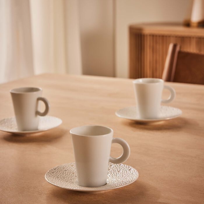 Écume Perle Set Of Espresso Cups And Saucers برناردو cume perle set of espresso cups and saucers