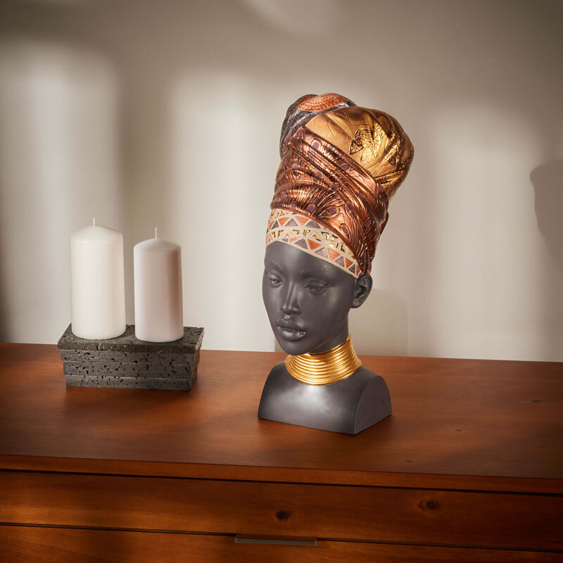 African Soul Sculpture Large Black lladro african soul sculpture large black