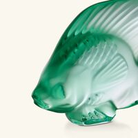 lalique fish figurine mini green