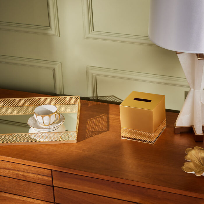 villari firenze tissue box gold