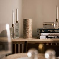 Barocco Beige Vase Round Medium versace barocco beige vase round medium