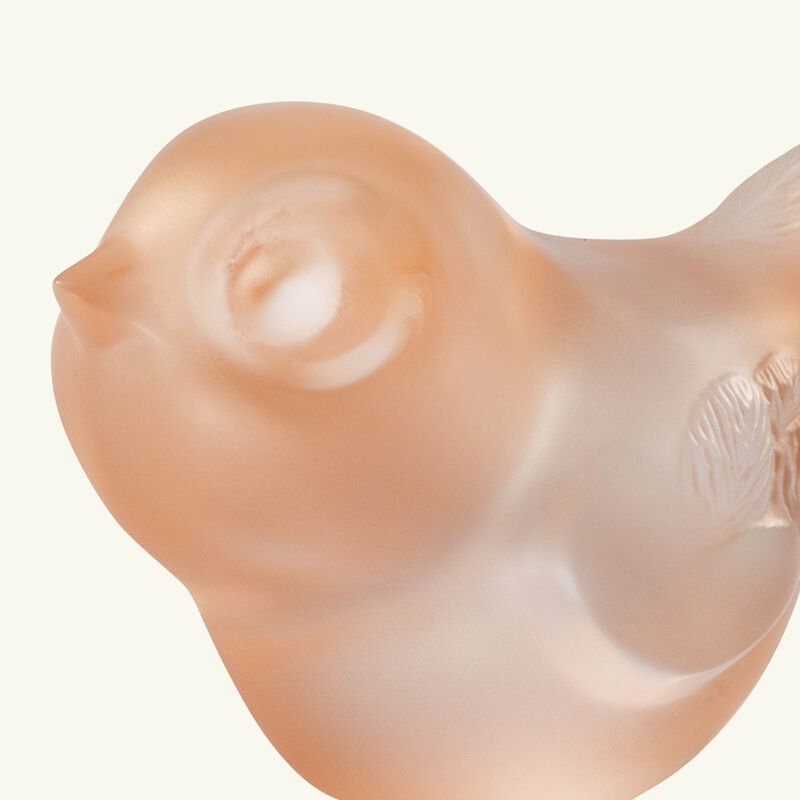 lalique piou head up sculpture small pink