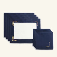 atelier houriatazi scalla placemat   napkin blue set of 4