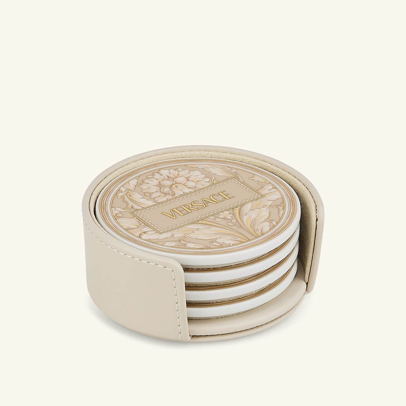 Barocco Coasters Beige Set Of 4 versace barocco coasters beige set of 4