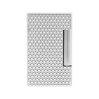 st dupont initial diamond head lighter silver