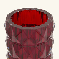 باكارا مزهرية لوكسور دائرية صغيرة حمراء
