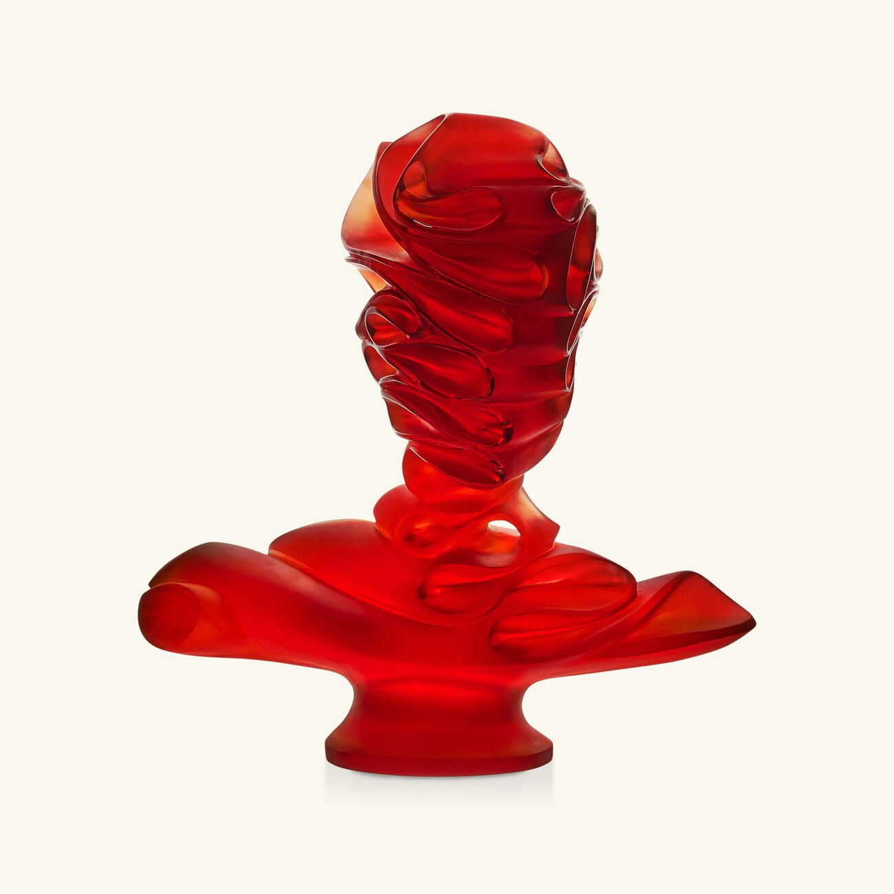daum masque de verre sculpture mini orange limited edition