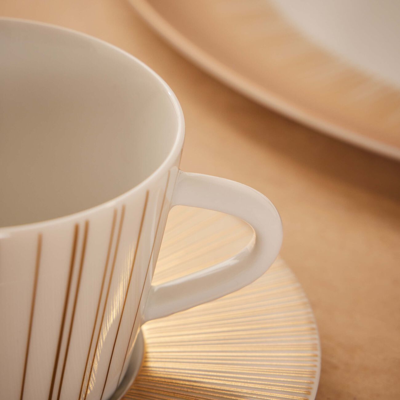 bernardaud sol tea cup   saucer gold