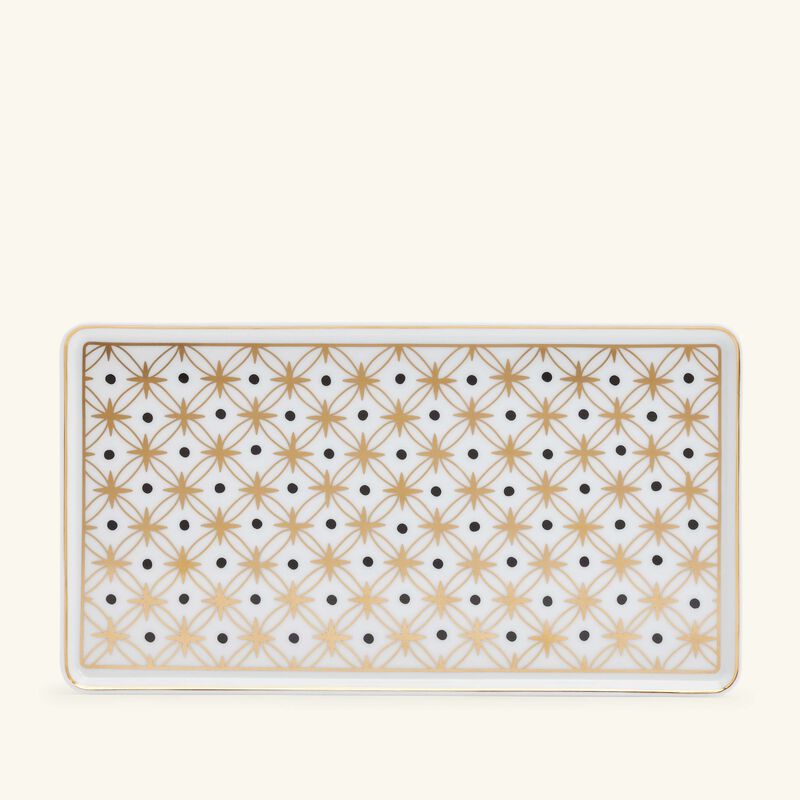 بينتو باريس طبق كيوتو مستطيل بنقشة النجوم بحجم كبير باللون الذهبي