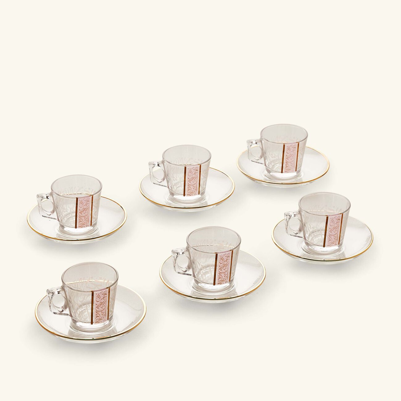 Nagham Coffee Cup Pink Set of 6 dimlaj nagham coffee cup pink set of 6