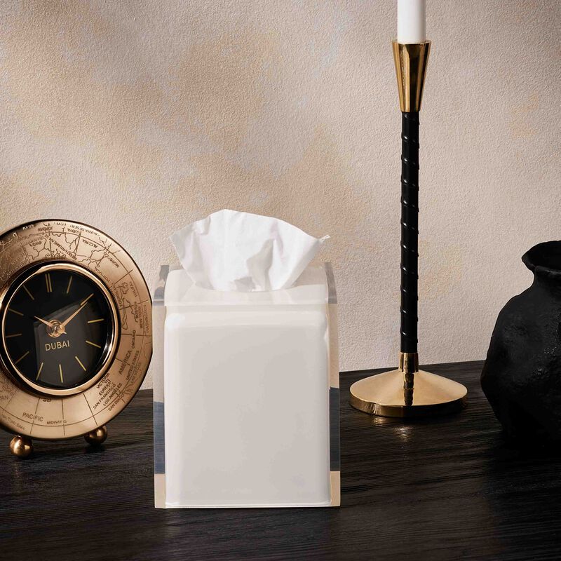 جوناثان أدلر علبة المناديل هوليوود بيضاء