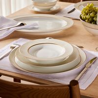 Sauvage Blanc Serving Platter Round Gold 32cm bernardaud sauvage blanc serving platter round gold 32cm