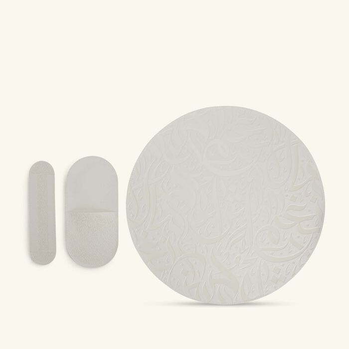 دملاج طقم نغم لإكسسوارات المائدة باللون الفضّي   6 قطع