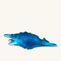 daum mer de corail shell figurine mini blue