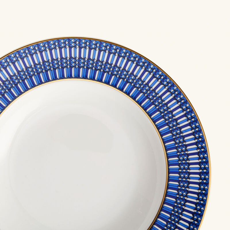 baccarat arcadia soup plate blue 23cm set of 2