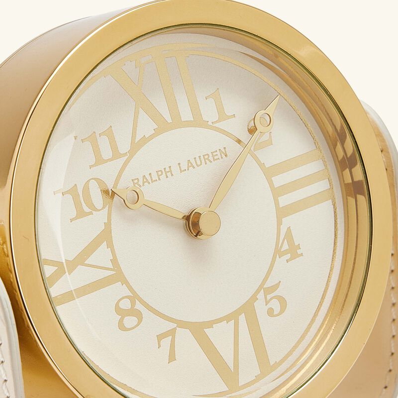 رالف لورين هوم ساعة الحائط برينان باللون الذهبي