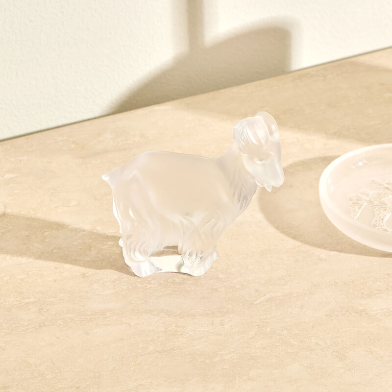 Goat Sculpture Clear lalique goat sculpture clear
