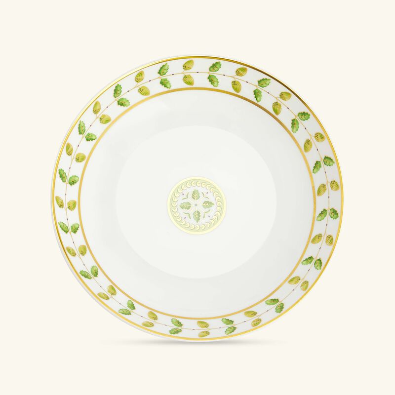 bernardaud constance soup plate round green 19cm