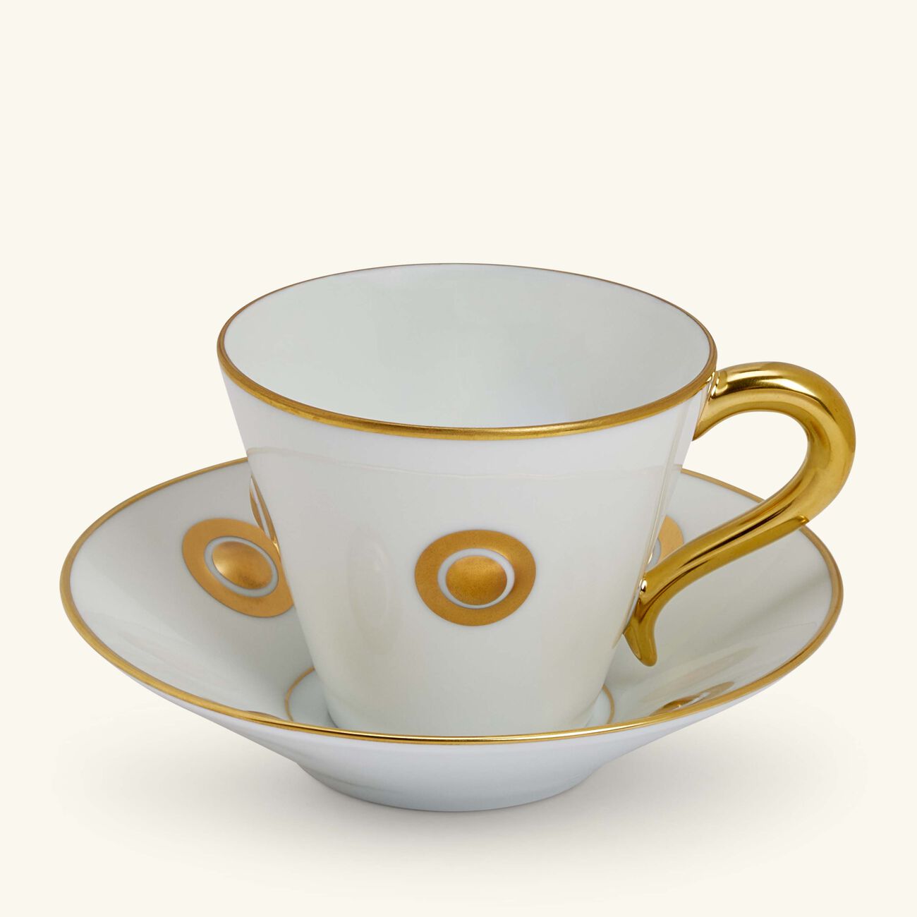 Ithaque Or Olivier Gagnère Coffee Cup & Saucer White bernardaud ithaque or olivier gagn re coffee cup saucer white