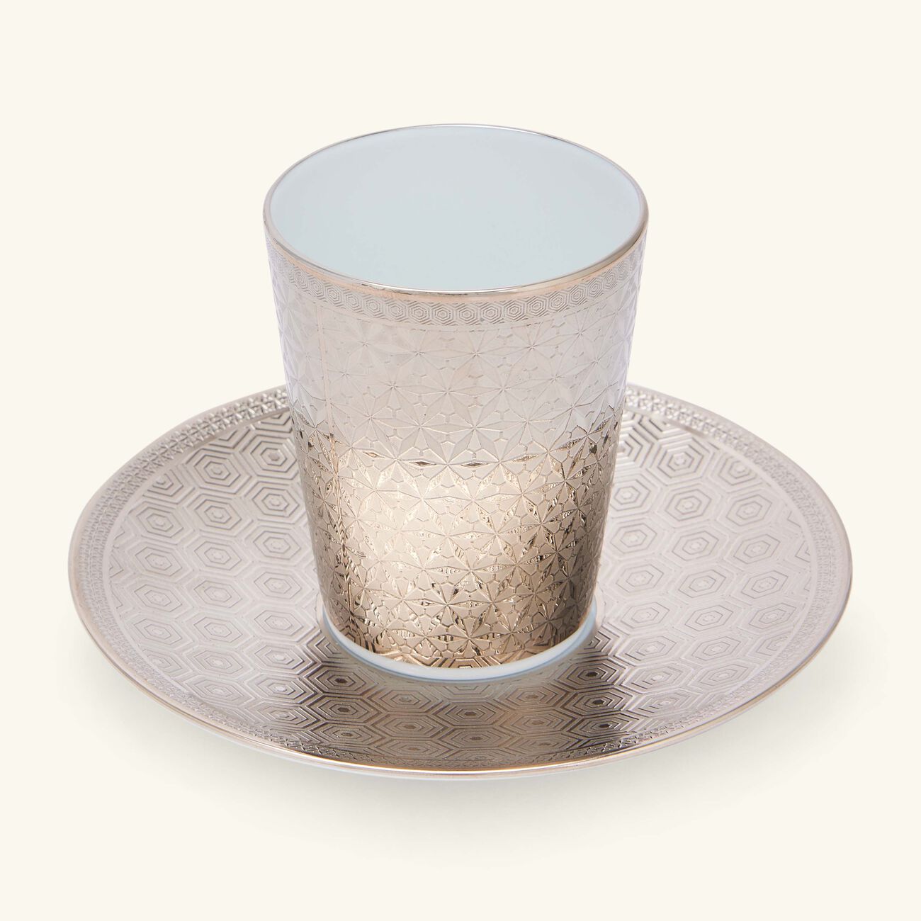 Divine Coffee Cup & Saucer Silver Set Of 2 bernardaud divine coffee cup saucer silver set of 2