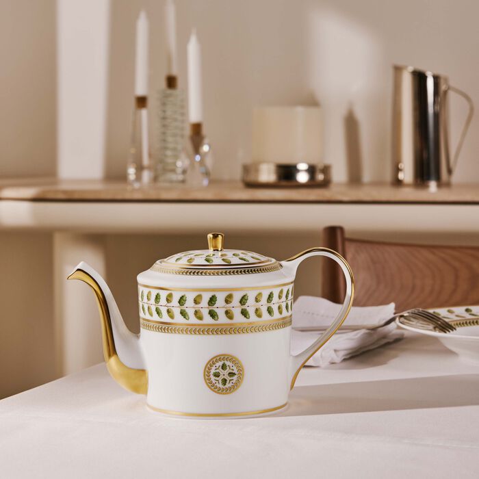 Constance Tea Pot Green bernardaud constance tea pot green