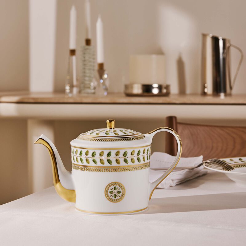 Constance Tea Pot Green bernardaud constance tea pot green