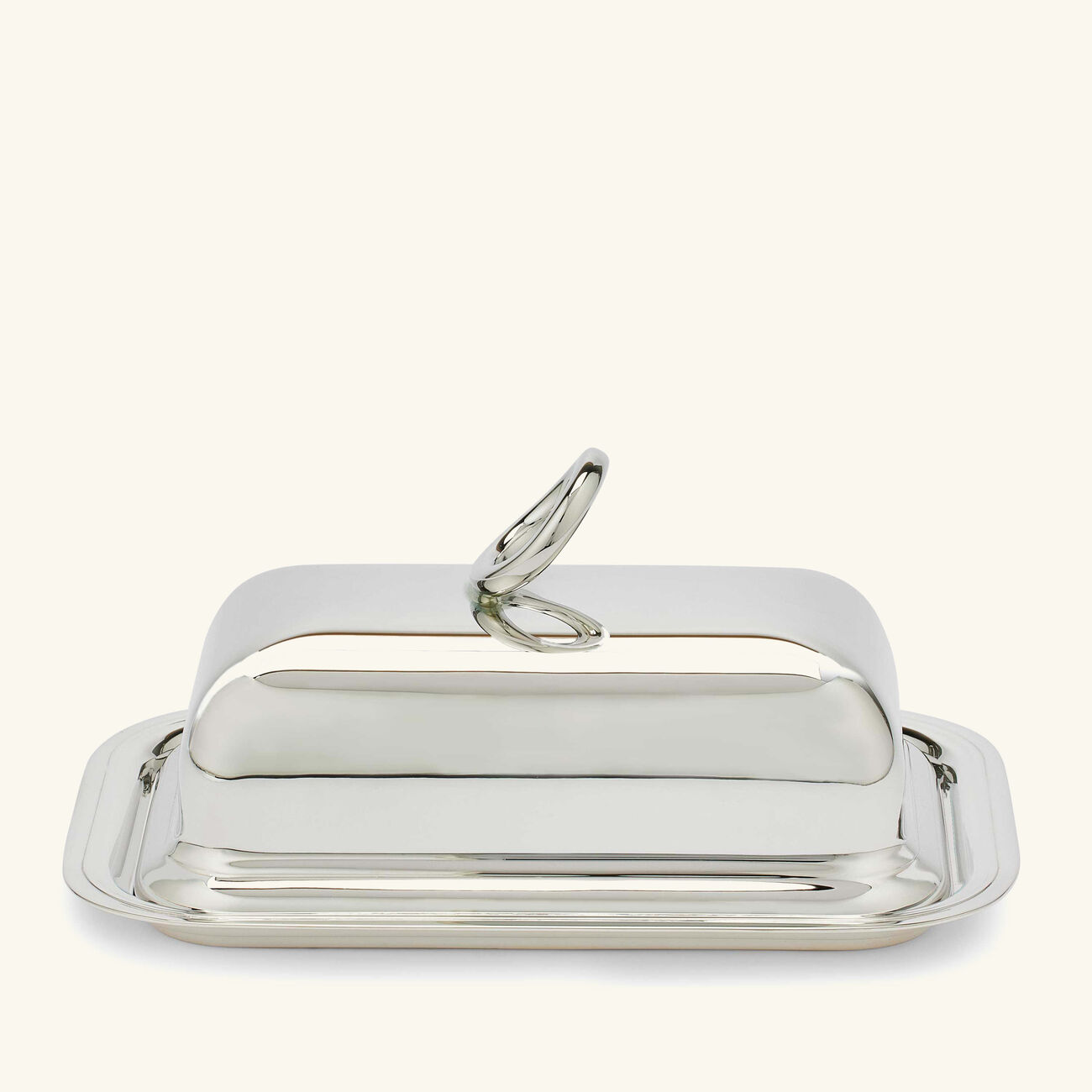 christofle vertigo butter dish silver plated