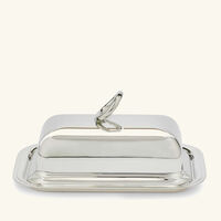 christofle vertigo butter dish silver plated