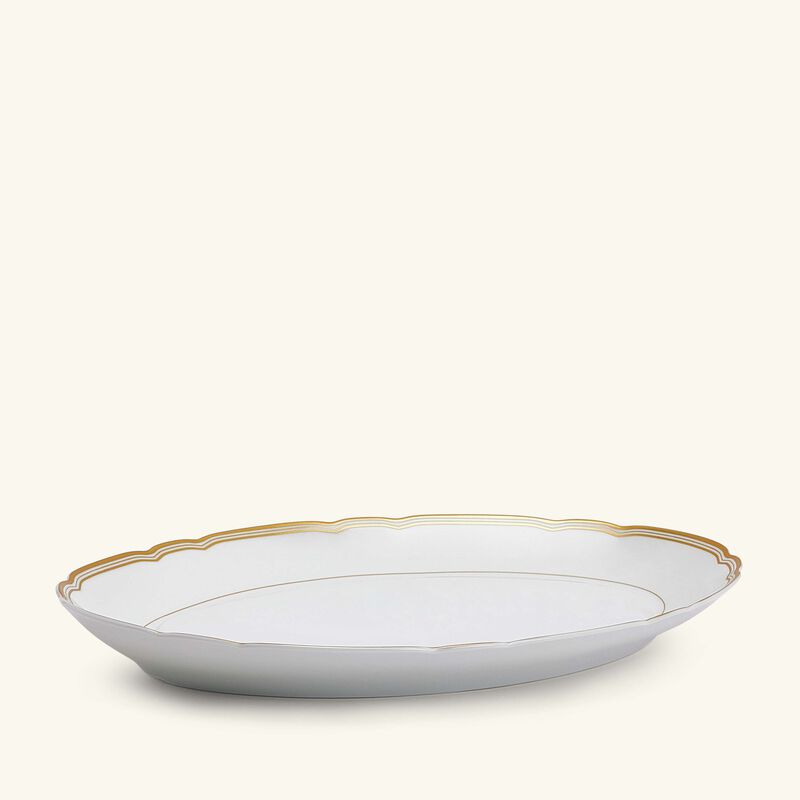 Pompadour Serving Platter Oval Gold 33cm bernardaud pompadour serving platter oval gold 33cm